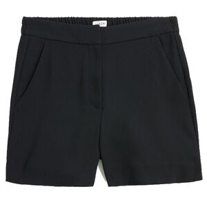 J. Crew Women's Elastic Waist 5” Short in Crepe - Size 8 - Black - NWT